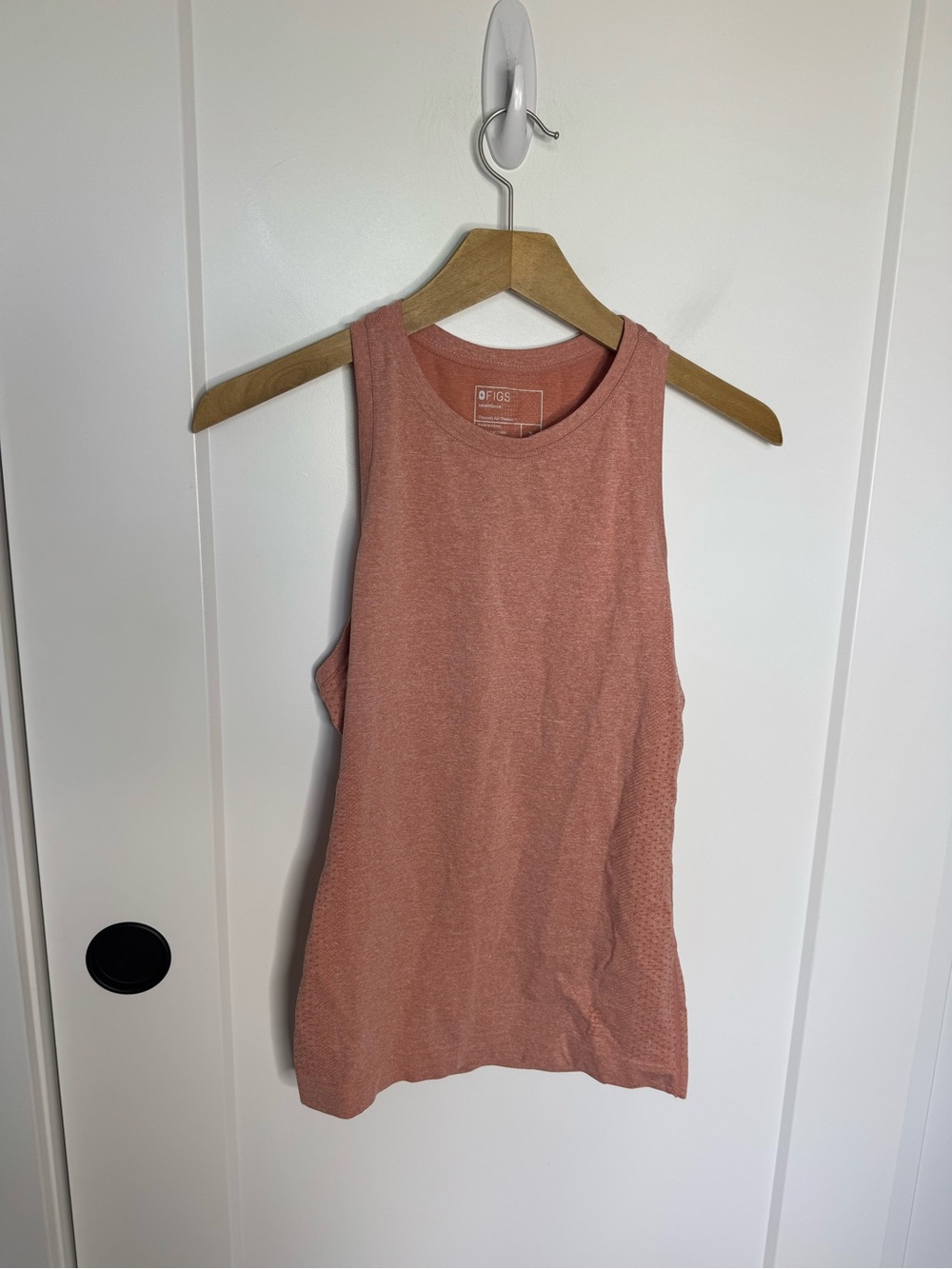 Figs Salta Underscrub Seamless Knit Tank Top Peachy Orange Size Small